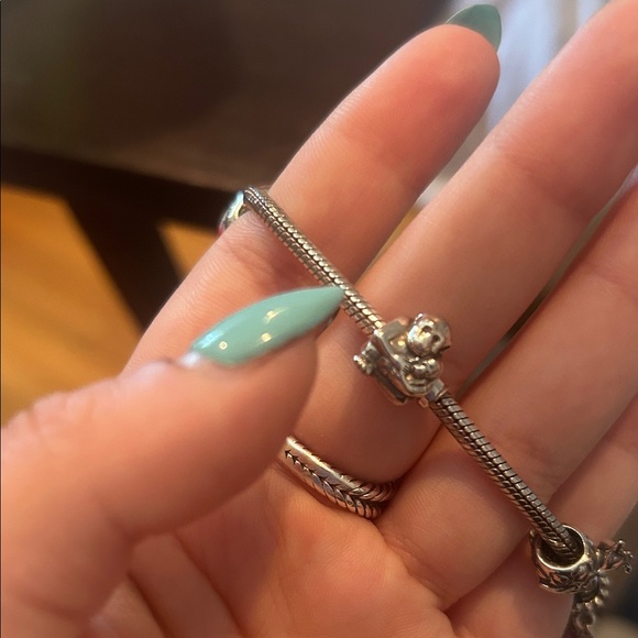 Pandora Silver Bracelet with Red and Gold Charms - Picture 2 of 6